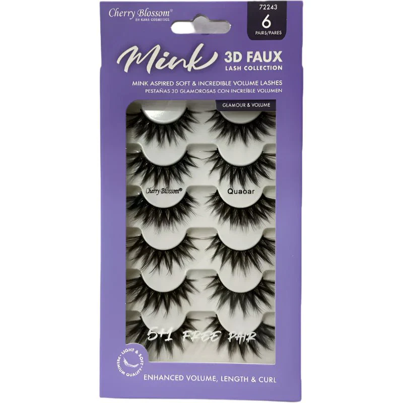 Cherry Blossom Silk 3D Soft Eyelashes โ 5+1 Free Pairs - Image 4