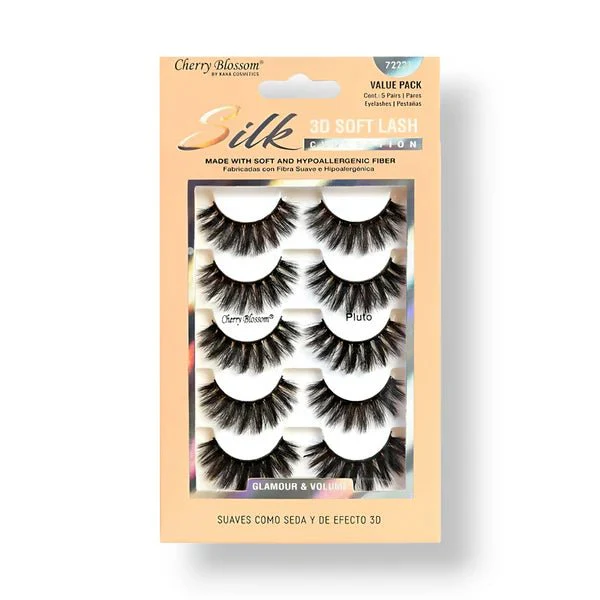 Cherry Blossom Silk 3D Soft Eyelashes β 5 Pairs - Image 3