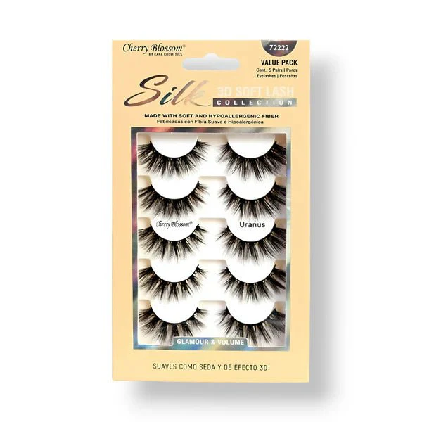 Cherry Blossom Silk 3D Soft Eyelashes β 5 Pairs - Image 4