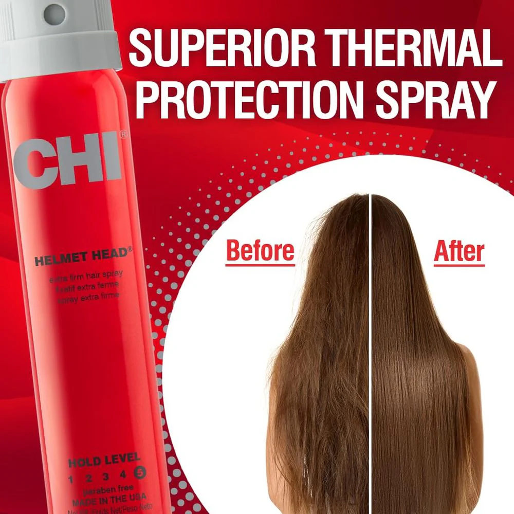 CHI Helmet Head Extra Firm Hairspray - 2.6 oz - Image 4