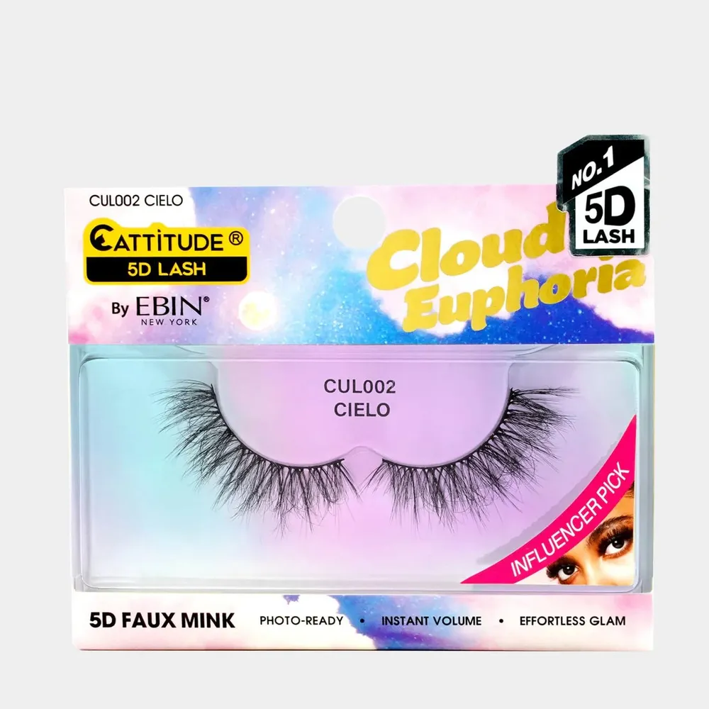 Ebin New York Cloud Euphoria Cattitude 5D Faux Mink Lashes - Image 4