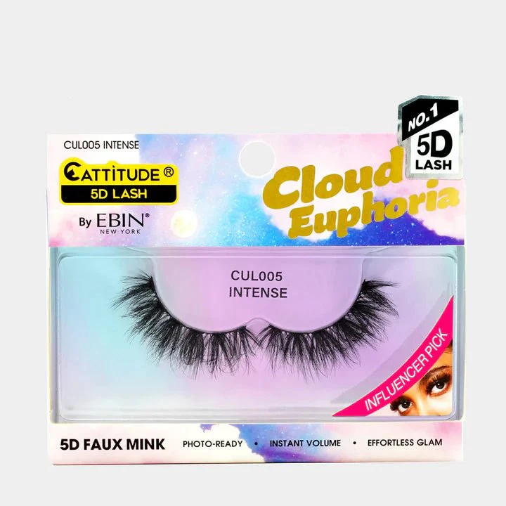 Ebin New York Cloud Euphoria Cattitude 5D Faux Mink Lashes - Image 7