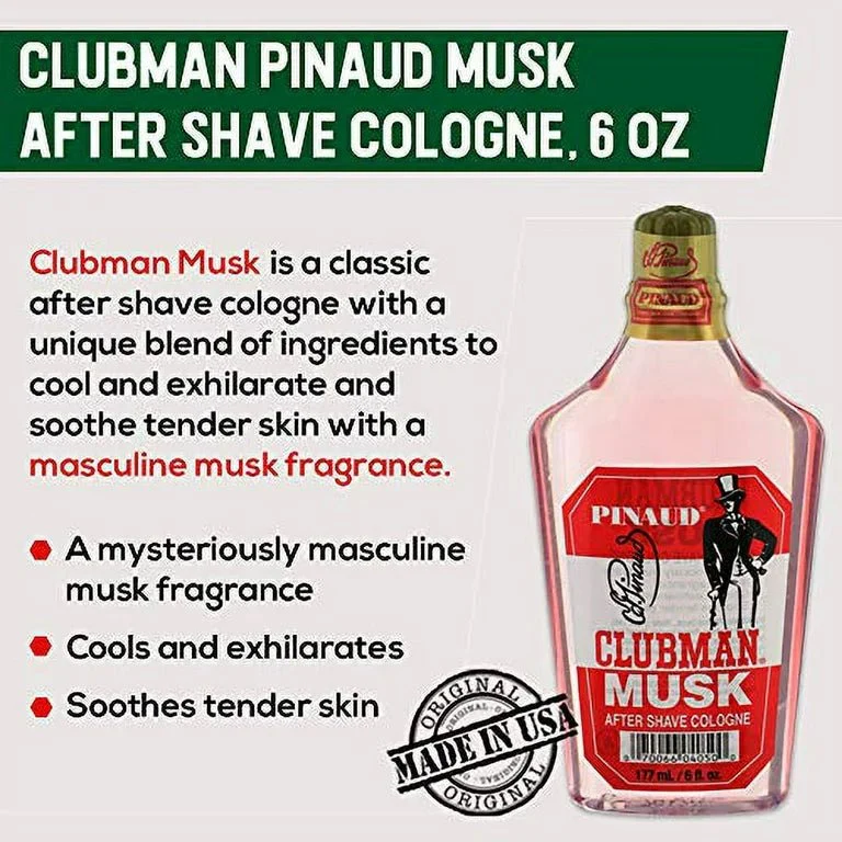 Clubman After Shave & Musk Cologne – 6 oz - Image 4