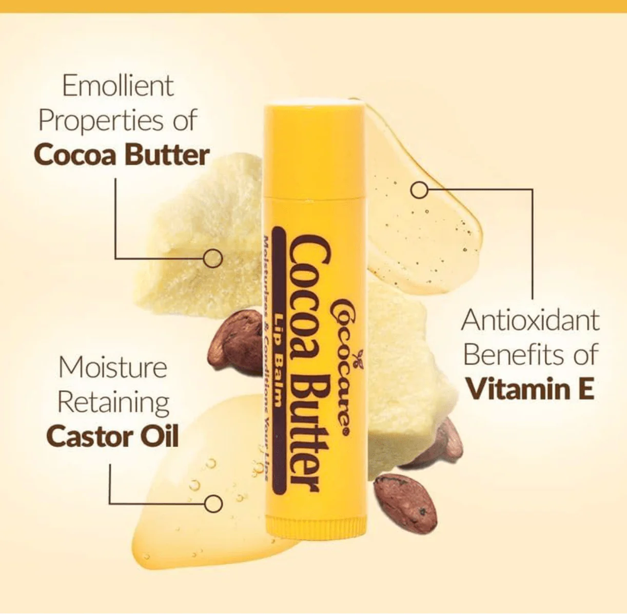 Cococare Lip Balm Cocoa Butter - 0.15oz - Image 3
