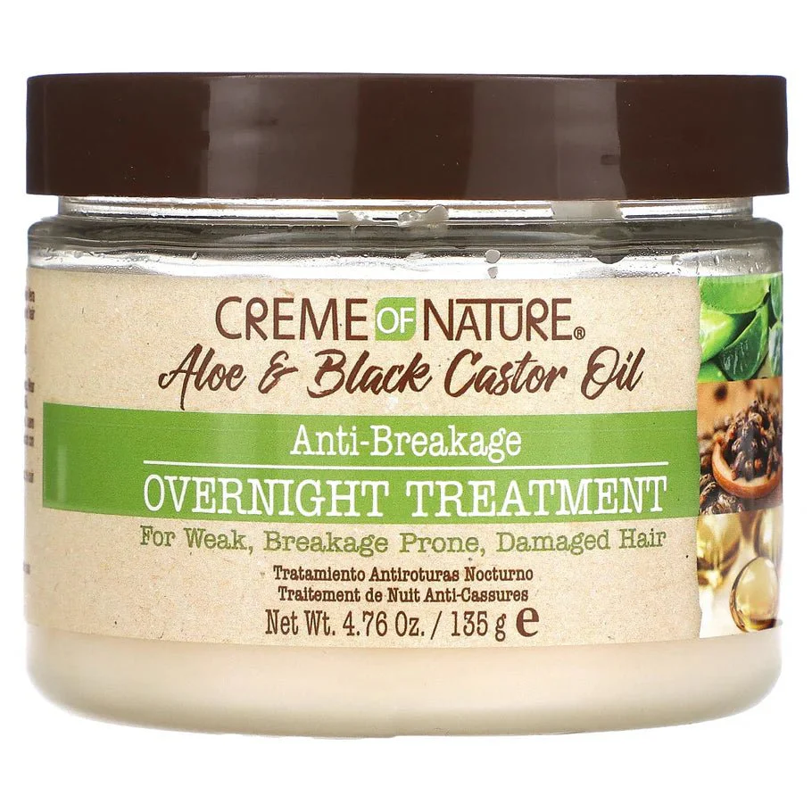 Creme of Nature Anti-Breakage Overnight Treatment with Aloe and Black Castor Oil - 4.76 oz