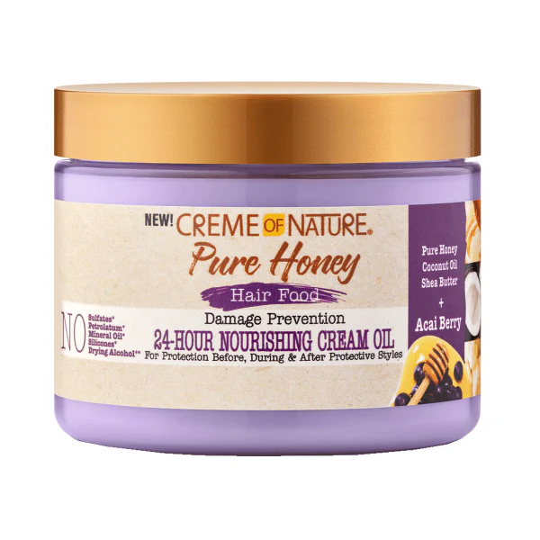Creme of Nature Pure Honey Hair Food Nourishing Cream Oil - 4.7 oz
