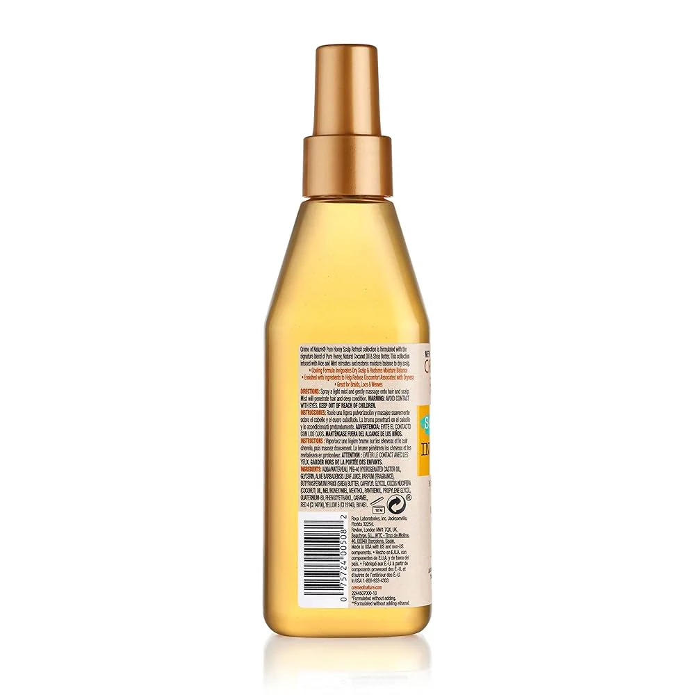 Creme of Nature Pure Honey Scalp Refresh Invigorating Leave-In – 8 oz - Image 2