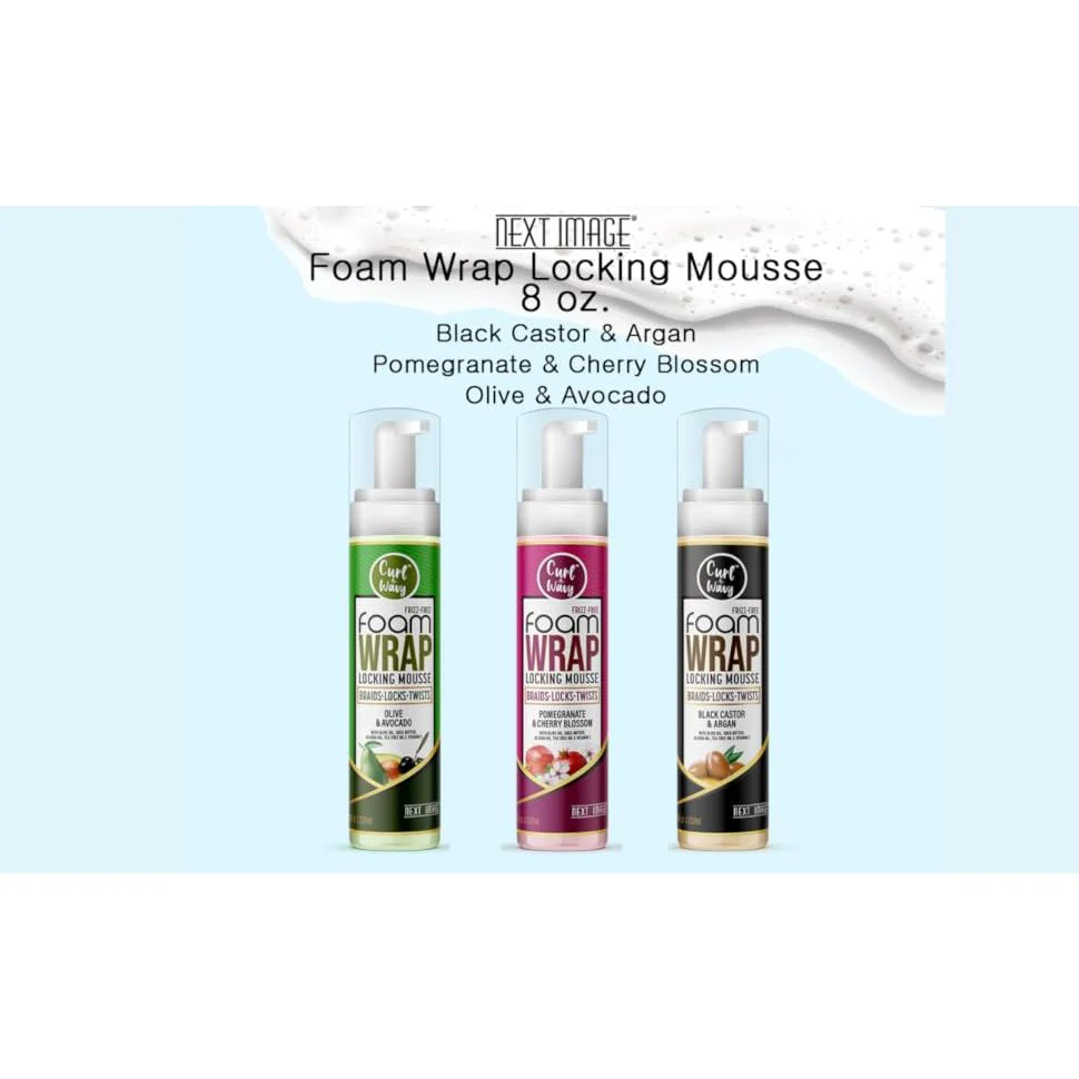Curl & Wavy Foam Wrap Locking Mousse – 3 Variants – 8oz