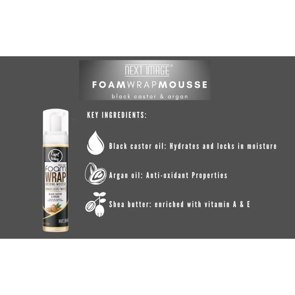Curl & Wavy Foam Wrap Locking Mousse – 3 Variants – 8oz - Image 10