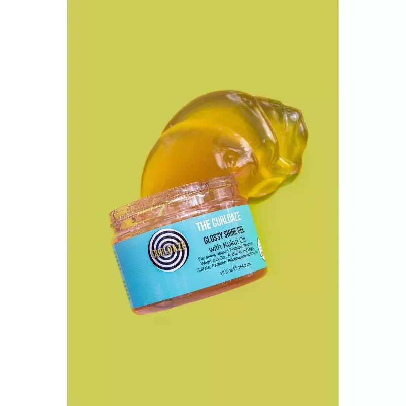 CurlDaze Shine Gel with Kukui Oil – 12 fl oz - Image 2