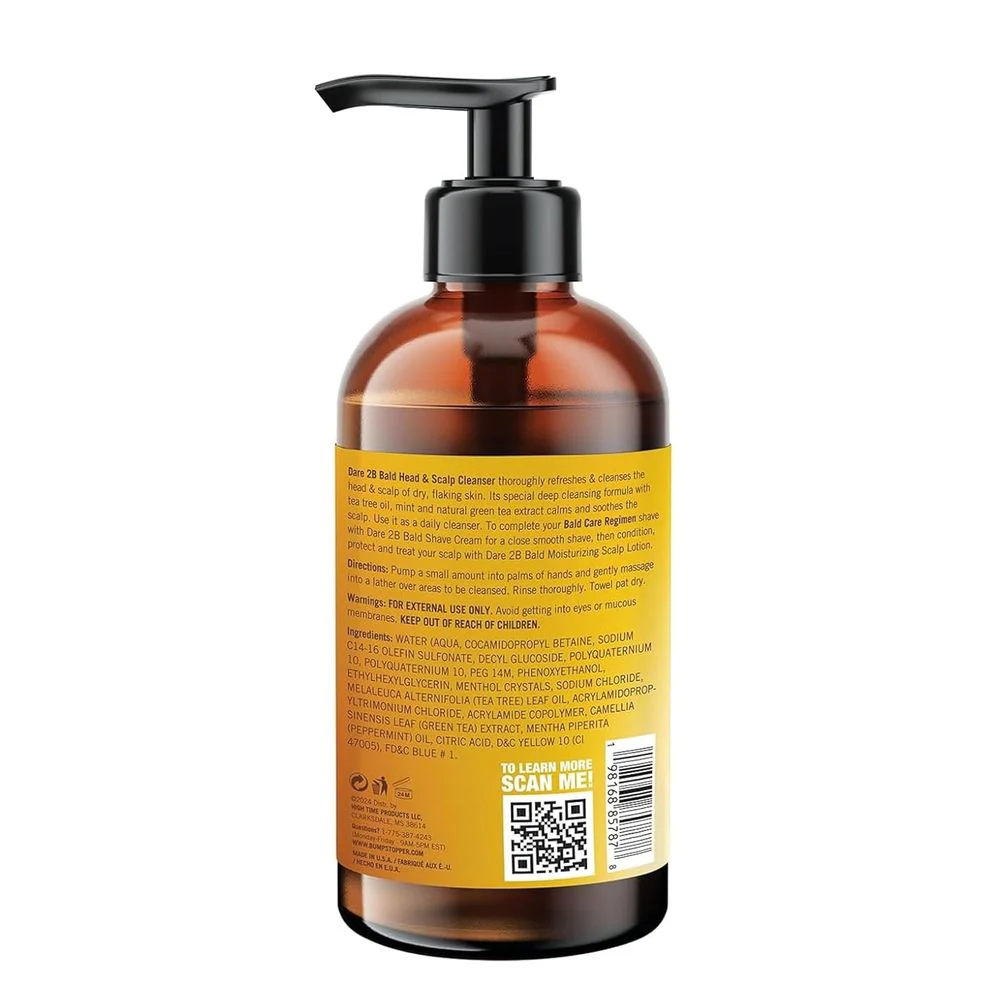 Dare 2B Bald Head & Scalp Cleanser – Deep Clean 8 oz - Image 3
