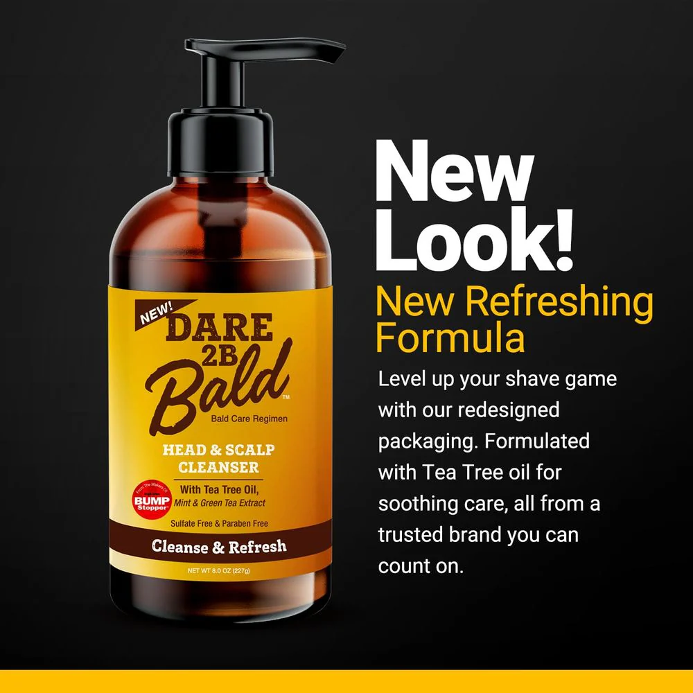 Dare 2B Bald Head & Scalp Cleanser – Deep Clean 8 oz - Image 4