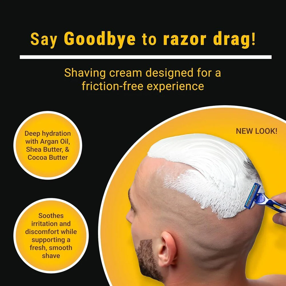 Dare 2B Bald Shave Cream – Shave for Bald Heads 5 oz - Image 2