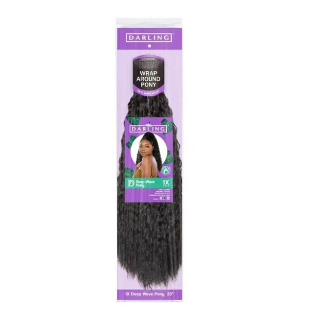 Darling Deep Wave Ponytail Hair Extension Wrap-Around 20" - Image 2
