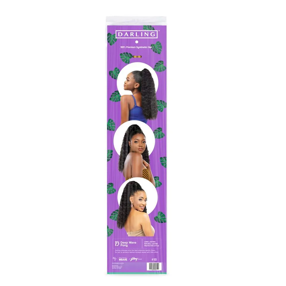 Darling Deep Wave Ponytail Hair Extension Wrap-Around 20" - Image 3