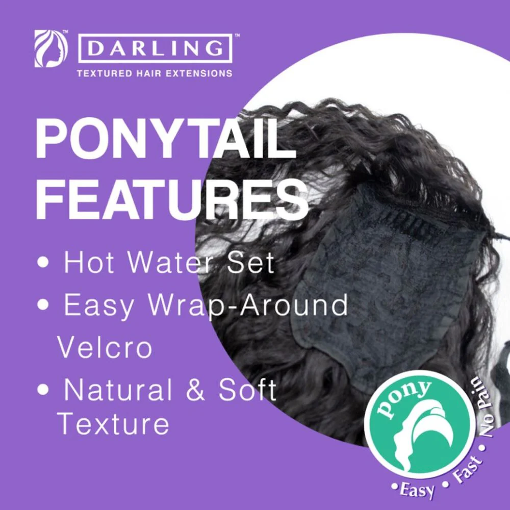 Darling Deep Wave Ponytail Hair Extension Wrap-Around 20" - Image 5