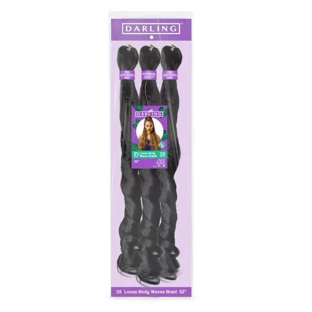 Darling Loose Body Waves Braids Hair Extensions Pre-Stretched 3-Pack 52" - Image 2