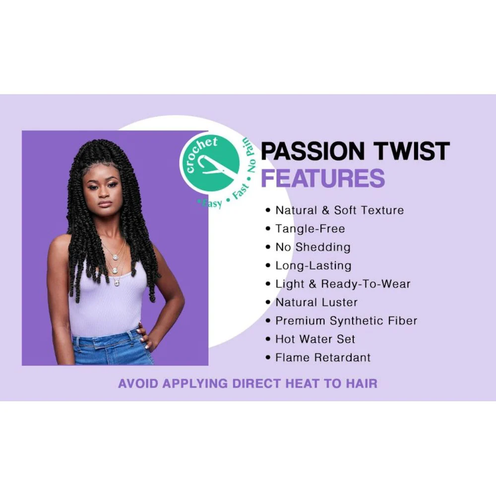 Darling Passion Twist Crochet Hair Extensions 2X Pack 24" - Image 3