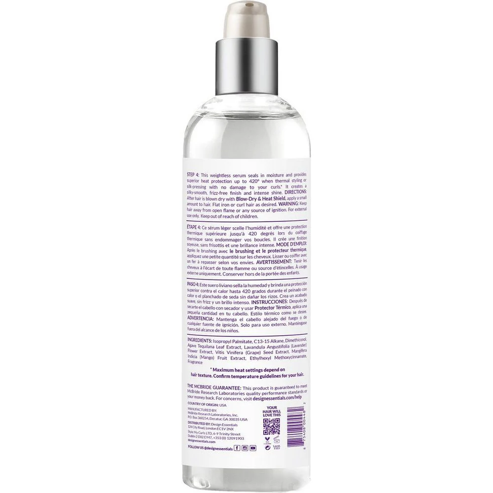 Design Essentials Agave & Lavender Thermal Protectant Serum - 4 oz - Image 2