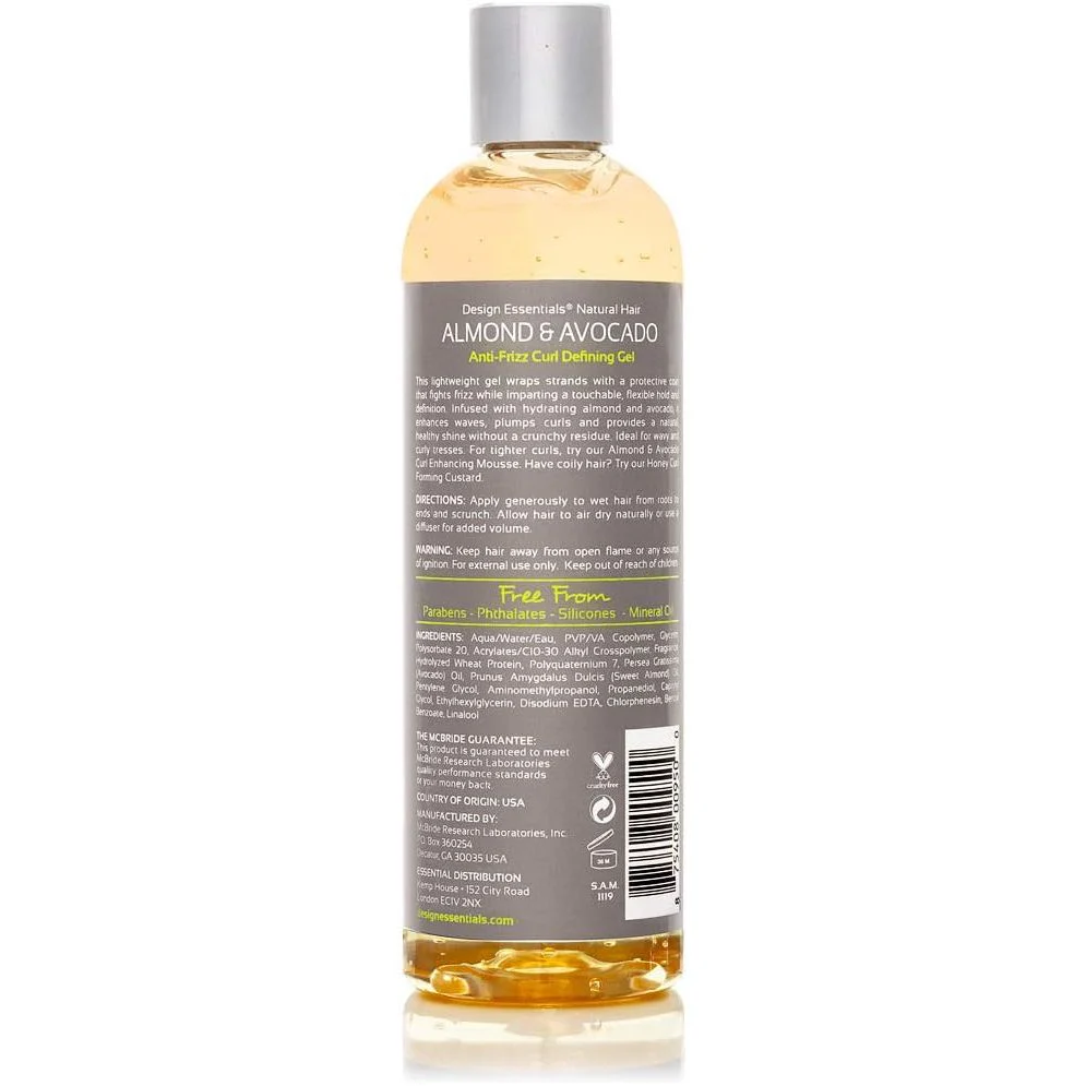 Design Essentials Almond & Avocado Anti-Frizz Curl Defining Gel - 12 oz - Image 2