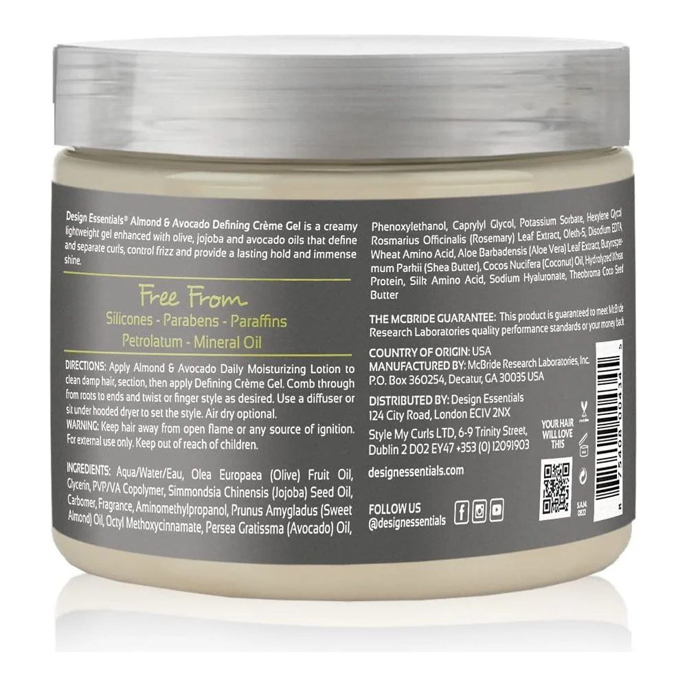 Design Essentials Almond & Avocado Defining Crème Gel - 16 oz - Image 3