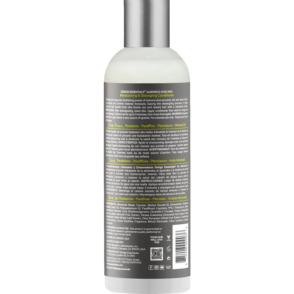 Design Essentials Natural Almond & Avocado Conditioner - 12 oz - Image 2