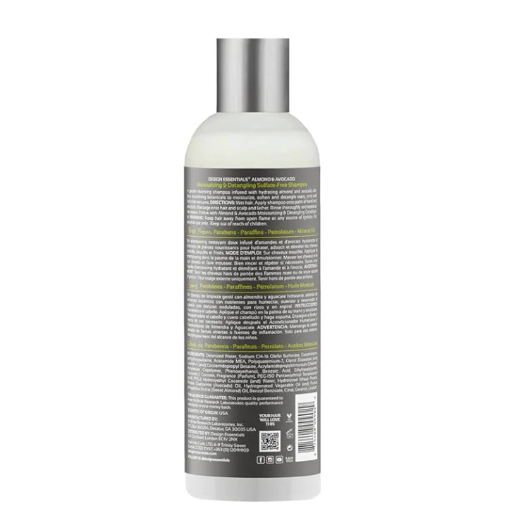 Design Essentials Natural Almond & Avocado Sulfate-Free Shampoo - Image 9