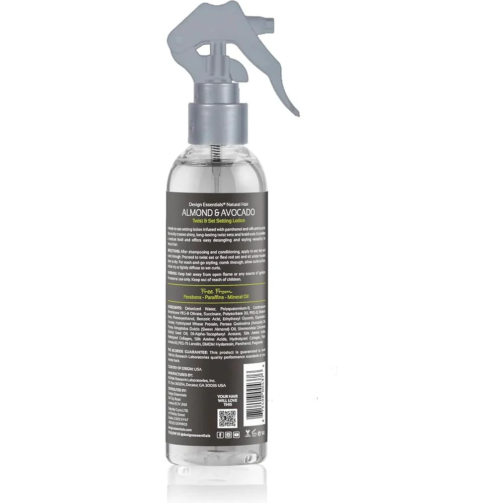Design Essentials Natural Almond & Avocado Twist & Set Setting Lotion - 8 oz - Image 2