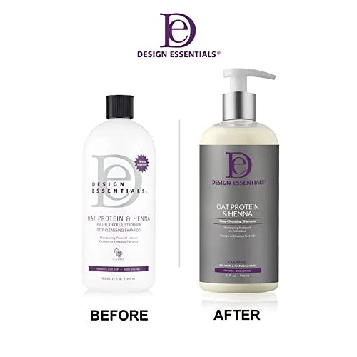 Design Essentials Oat Protein & Henna Cleansing Shampoo β 32 oz - Image 2