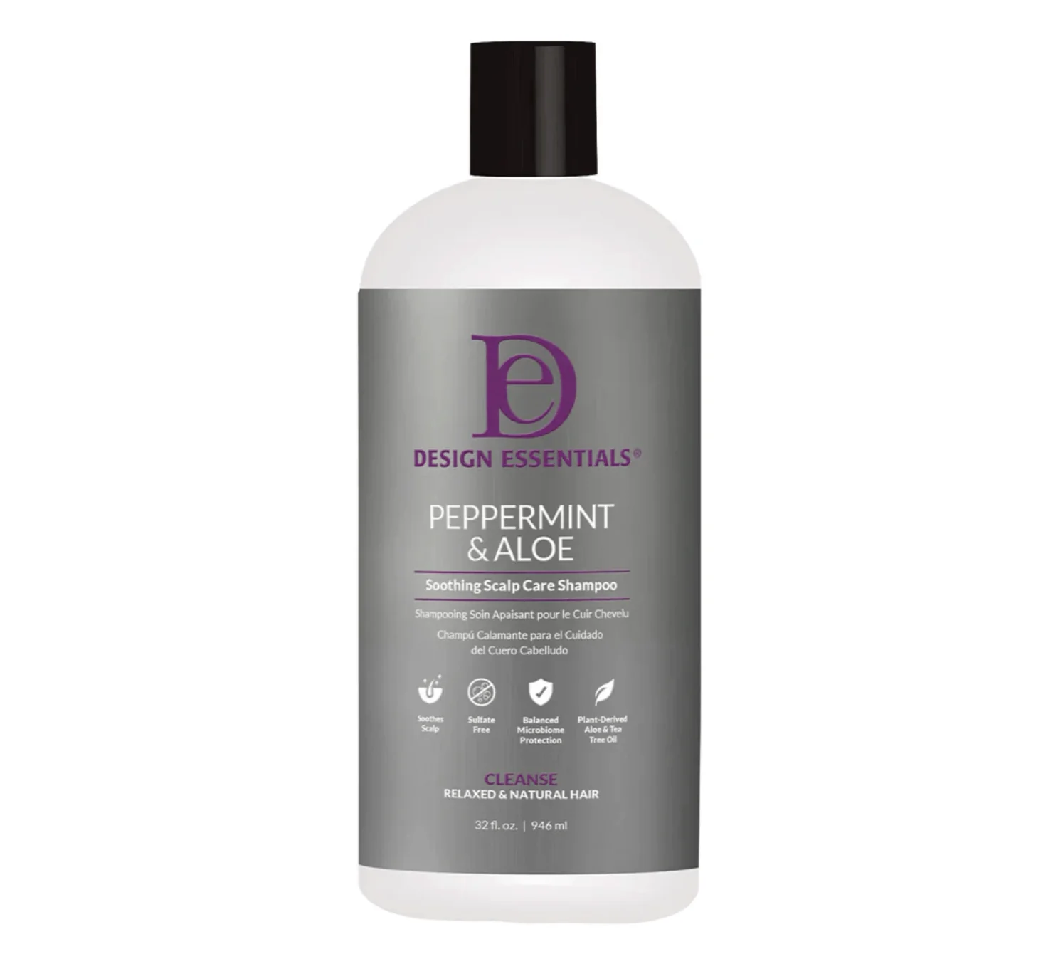 Design Essentials Peppermint & Aloe Scalp Shampoo – 32 oz