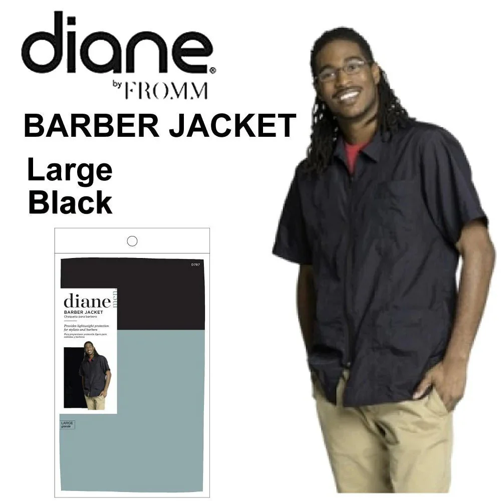 Diane Men’s Barber Jacket – Lightweight, Zippered Grooming Wear - Image 2