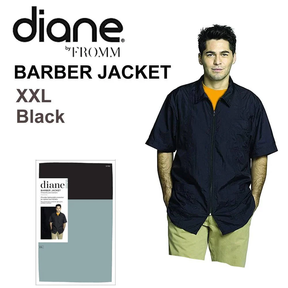 Diane Men’s Barber Jacket – Lightweight, Zippered Grooming Wear - Image 4