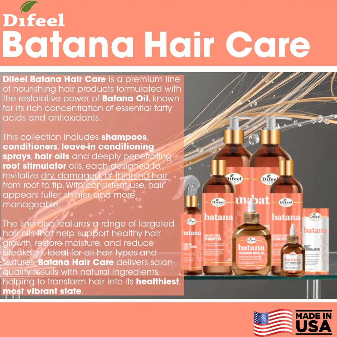 Difeel Batana Leave-in Conditioning Spray β 12 oz - Image 6