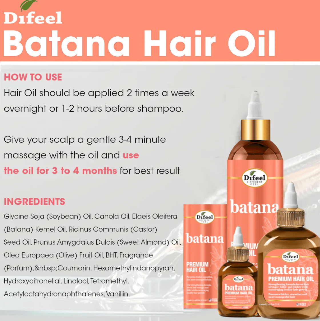 Difeel Batana Premium Hair Oil β 8oz - Image 5