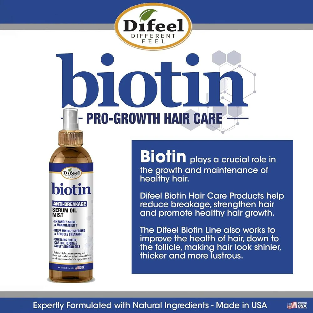 Difeel Biotin Anti-Breakage Serum Oil Mist 8 oz - Image 3