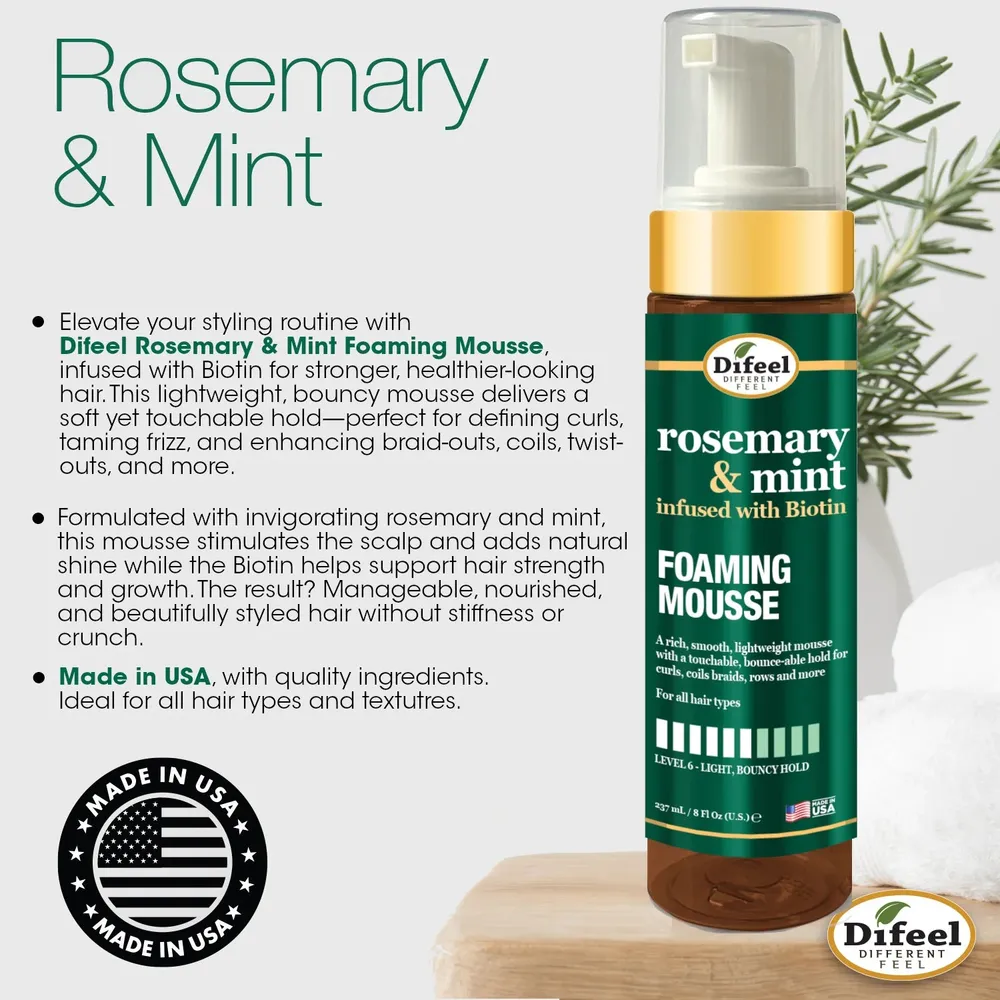 Difeel Foaming Hair Mousse โ 8 oz - Image 10