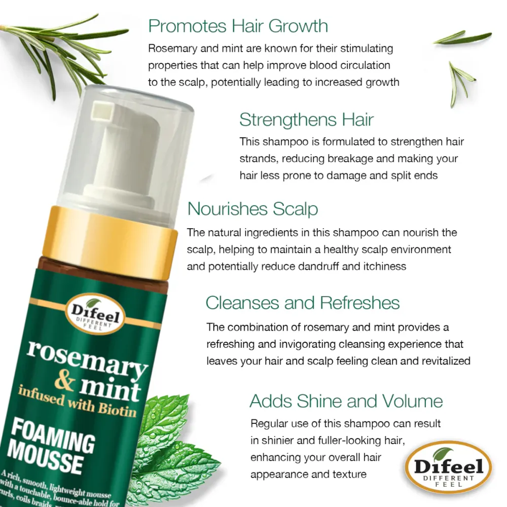Difeel Foaming Hair Mousse โ 8 oz - Image 11