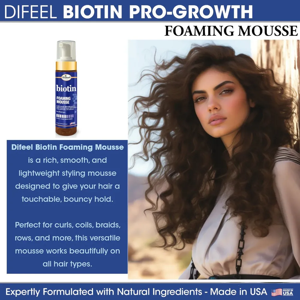Difeel Foaming Hair Mousse โ 8 oz - Image 3