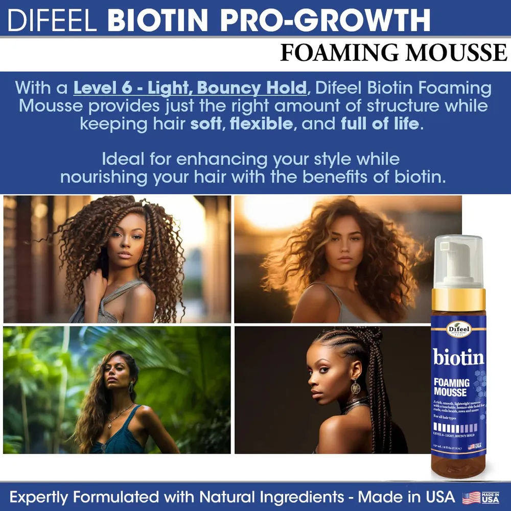 Difeel Foaming Hair Mousse โ 8 oz - Image 4