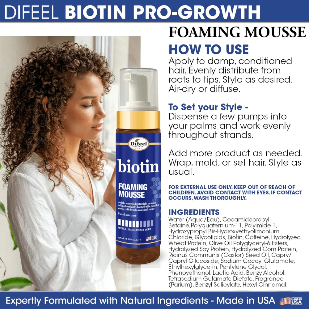 Difeel Foaming Hair Mousse โ 8 oz - Image 6