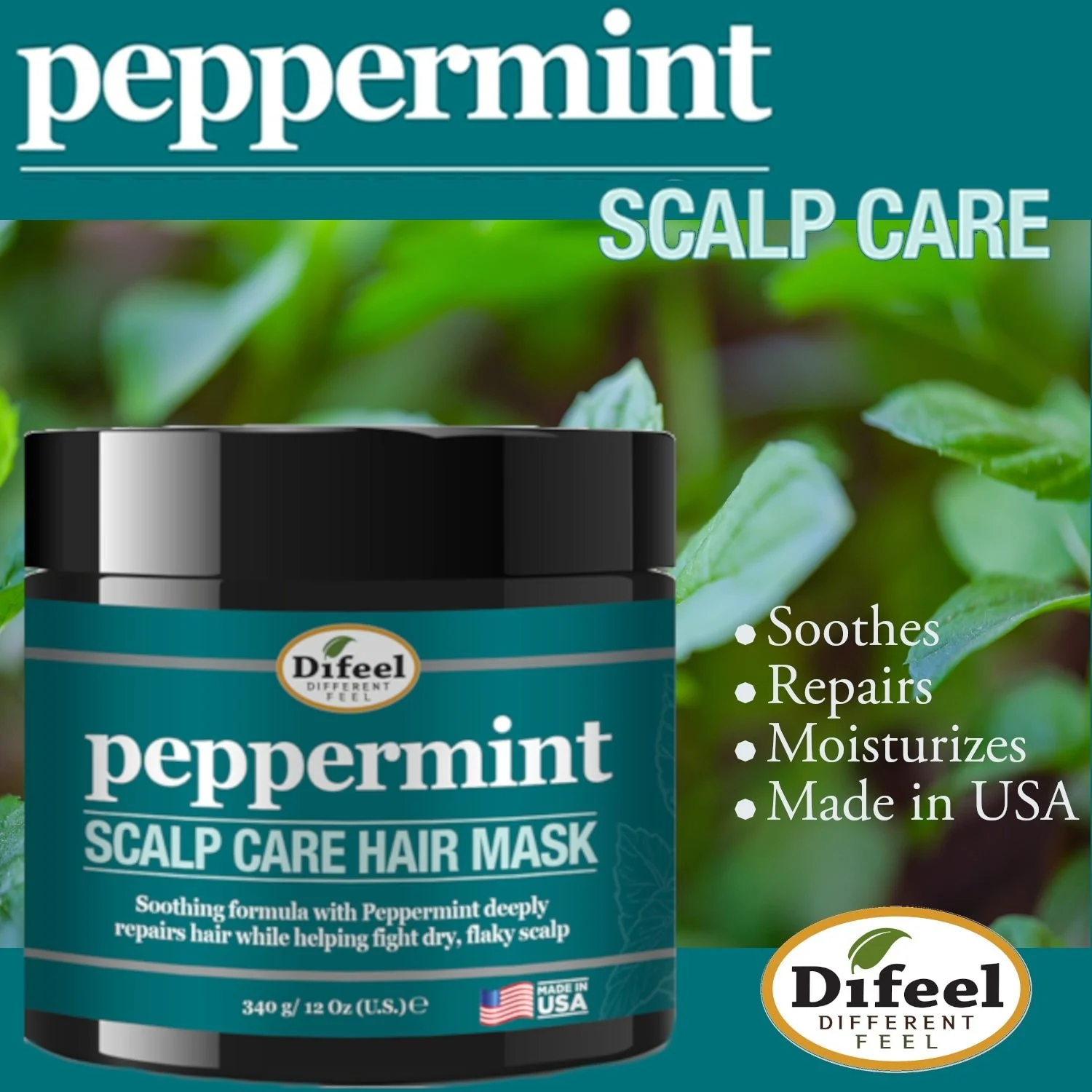 Difeel Peppermint Scalp Care Hair Mask โ 12 oz - Image 5