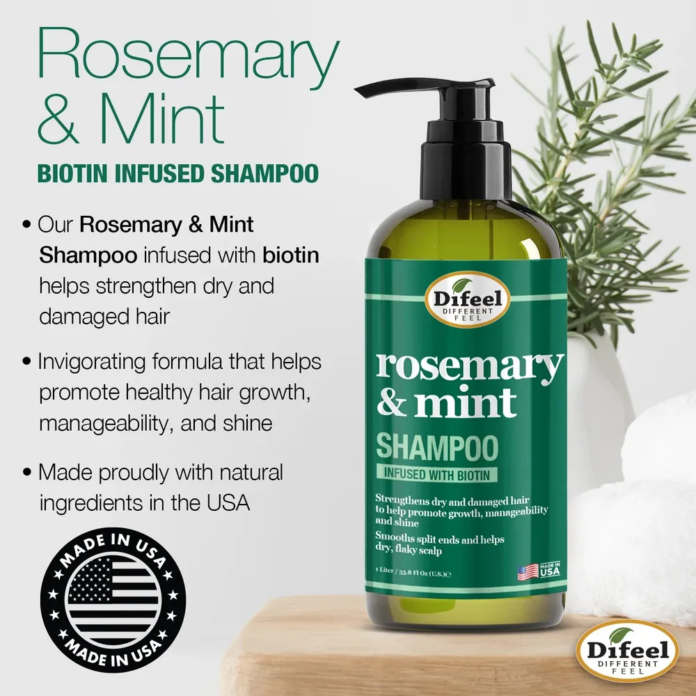 Difeel Rosemary & Mint Strengthening Shampoo & Conditioner with Biotin - Image 10