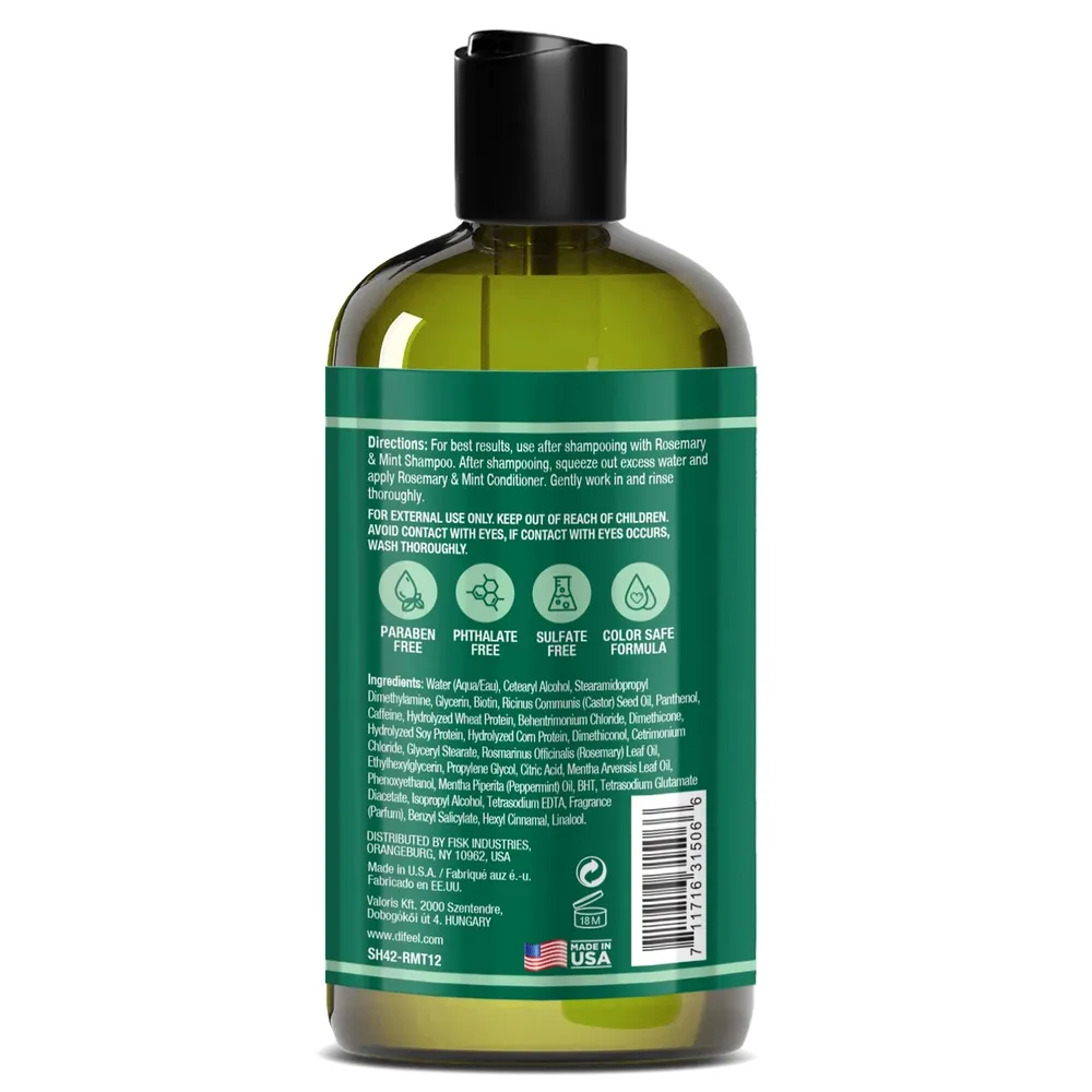 Difeel Rosemary & Mint Strengthening Shampoo & Conditioner with Biotin - Image 5