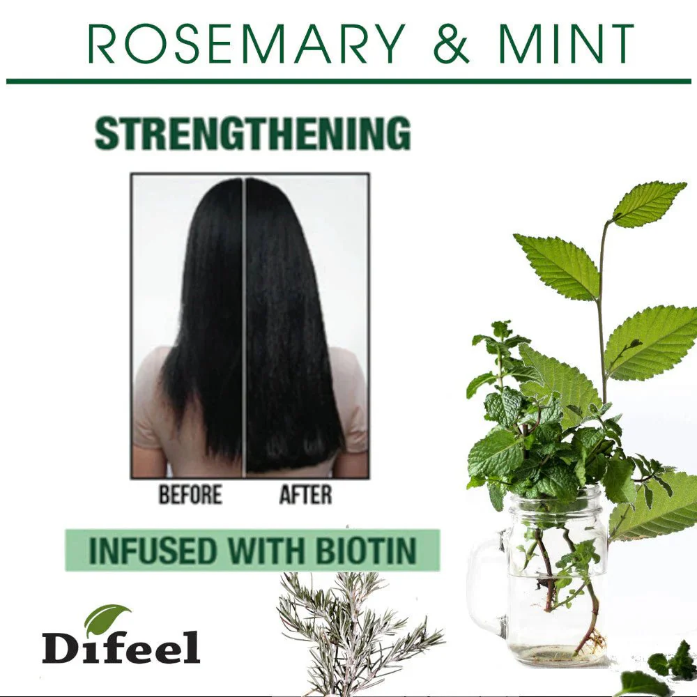 Difeel Rosemary & Mint Strengthening Shampoo & Conditioner with Biotin - Image 6