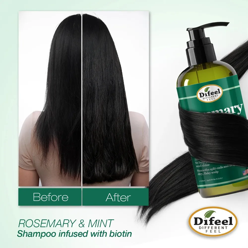 Difeel Rosemary & Mint Strengthening Shampoo & Conditioner with Biotin - Image 8
