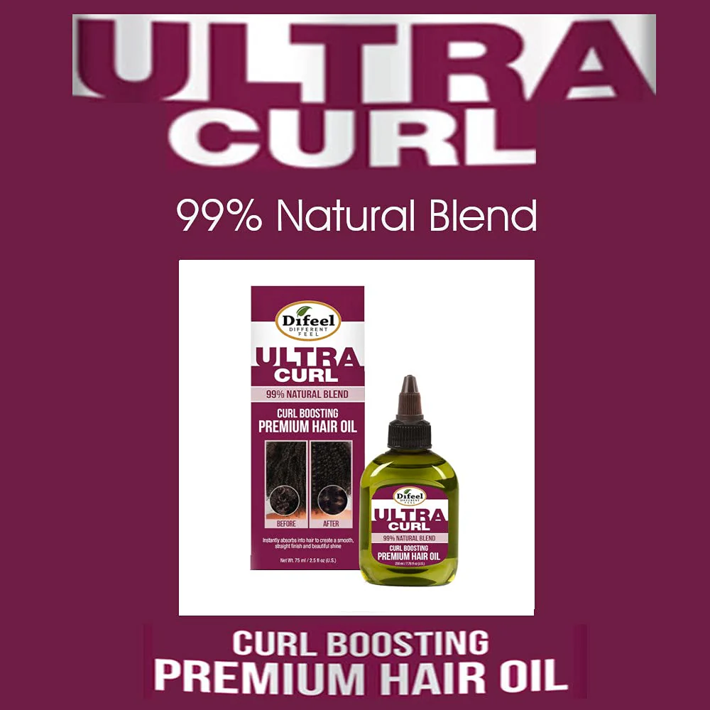 Difeel Ultra Curl Boosting Premium Hair Oil – 2.5 oz - Image 3
