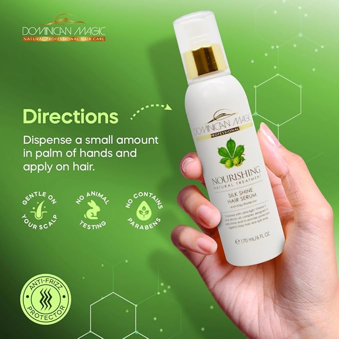 Dominican Magic Nourishing Silk Shine Hair Serum - 6 oz - Image 2
