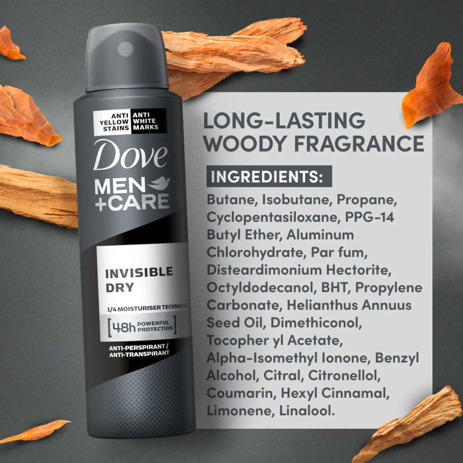 Dove Men+Care Invisible Dry Deodorant - 250ml - Image 4