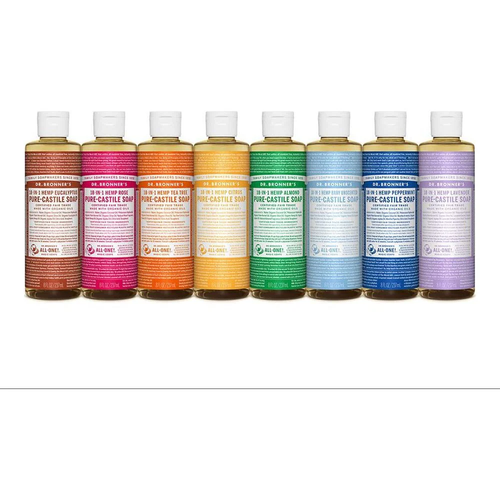 Dr. Bronner’s Pure-Castile Liquid Soap Variety Pack - 8 oz