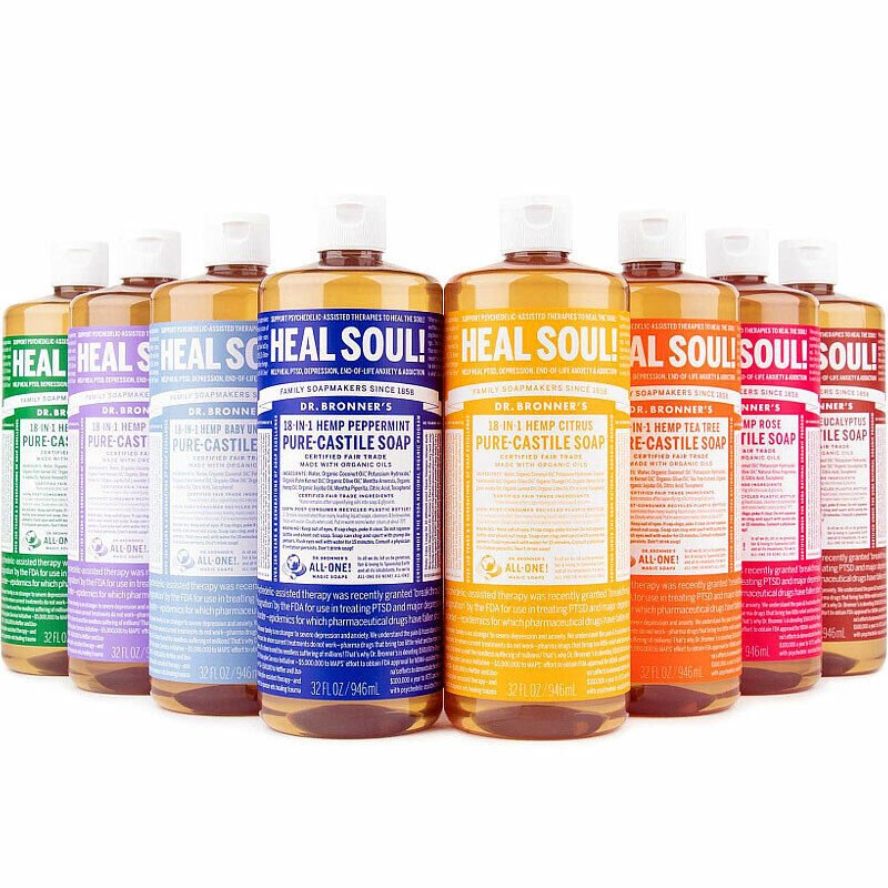 Dr. Bronner’s Pure-Castile Liquid Soap Variety Pack - 32oz